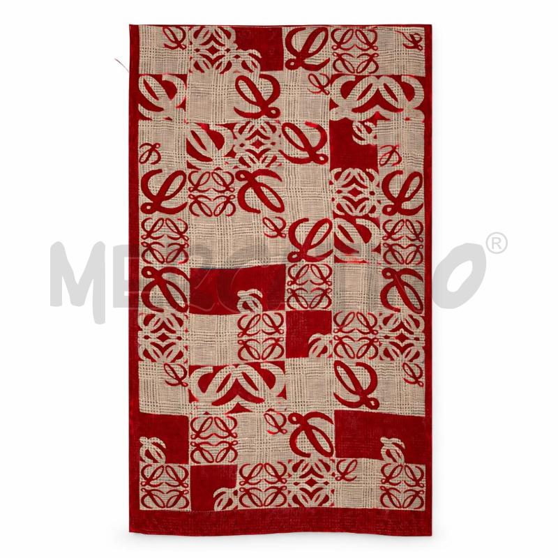 FOULARD LOEWE BEIGE ROSSO VELLUTATO VISCOSA MISTO SETA | Mercatino dell'Usato Gallarate 1