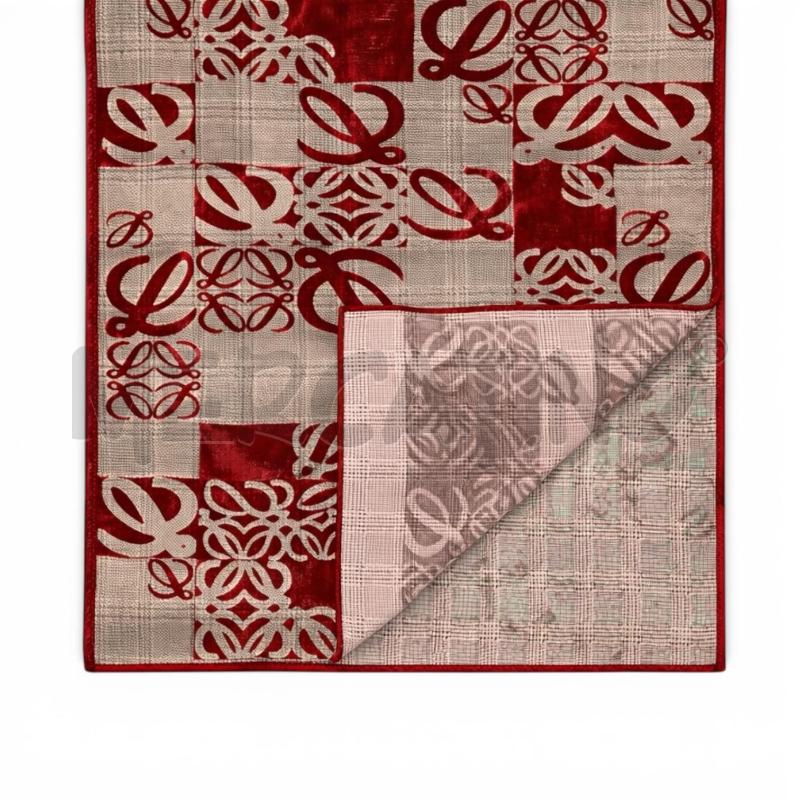 FOULARD LOEWE BEIGE ROSSO VELLUTATO VISCOSA MISTO SETA | Mercatino dell'Usato Gallarate 2
