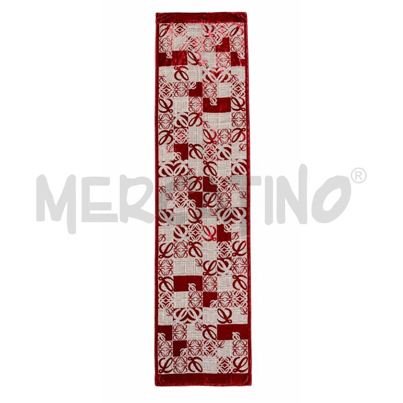 FOULARD LOEWE BEIGE ROSSO VELLUTATO VISCOSA MISTO SETA | Mercatino dell'Usato Gallarate 4
