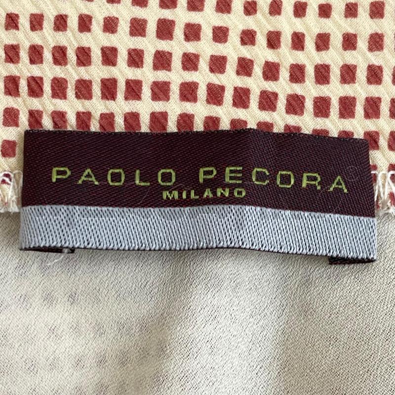 GONNA PAOLO PECORA PANNA QUADRETTI ROSSI SETA | Mercatino dell'Usato Gallarate 3