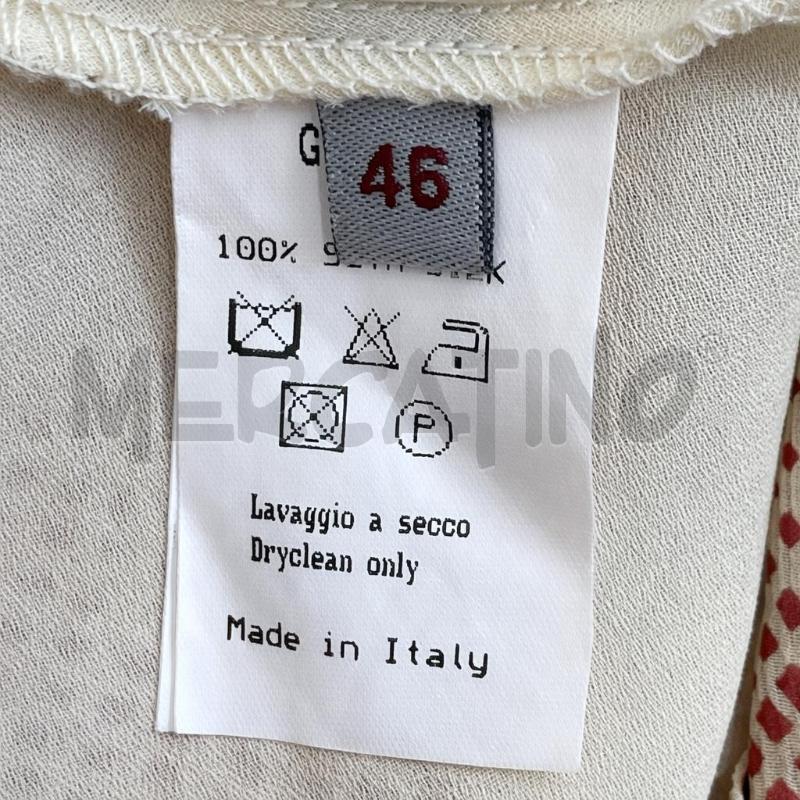 GONNA PAOLO PECORA PANNA QUADRETTI ROSSI SETA | Mercatino dell'Usato Gallarate 4