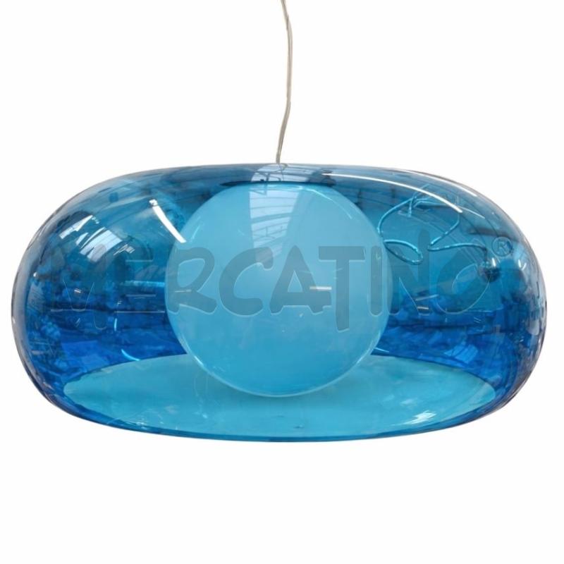 LAMPADARIO BALUN DI DESIGN AZZURRO A SOSPENSIONE  | Mercatino dell'Usato Gallarate 1