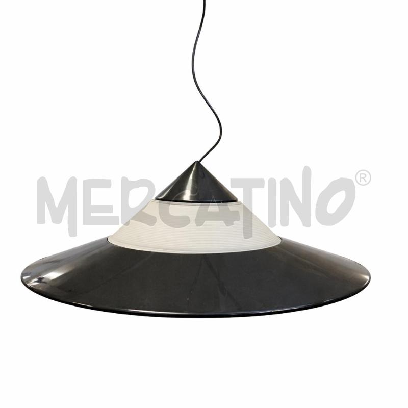 LAMPADARIO F.FABBIAN ANNI 80 DISCO NERO | Mercatino dell'Usato Gallarate 1