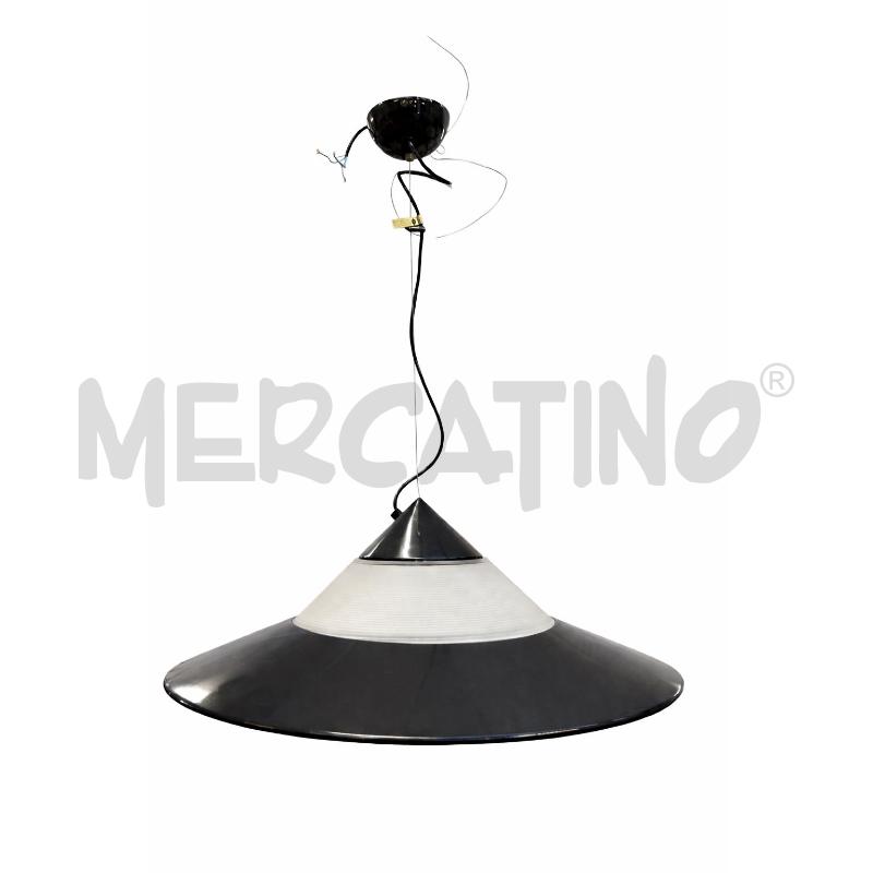 LAMPADARIO F.FABBIAN ANNI 80 DISCO NERO | Mercatino dell'Usato Gallarate 2