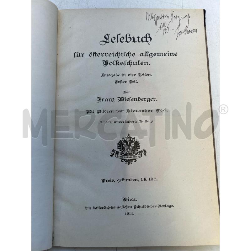 LIBRO LETTURA AUSTRIACO DEL 1913 | Mercatino dell'Usato Gallarate 2