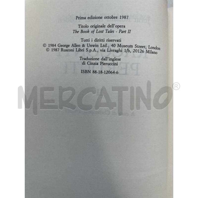 LIBRO RACCONTI PERDUTI TOLKIEN PRIMA EDIZIONE 1987 | Mercatino dell'Usato Gallarate 4