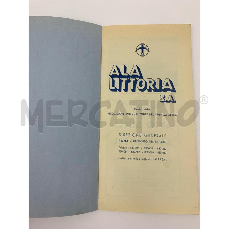 ORARIO ALA LITTORIA 1938-1939 | Mercatino dell'Usato Gallarate 3