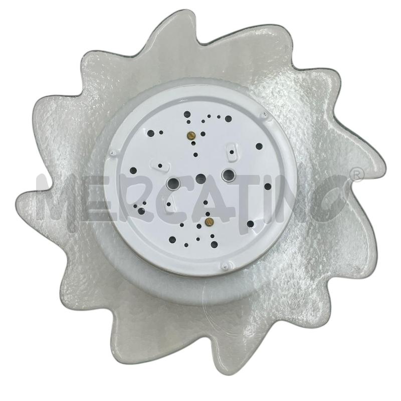 PLAFONIERA IN VETRO DI MURANO FORMA DI SOLE CUPOLA BIANCA | Mercatino dell'Usato Gallarate 2