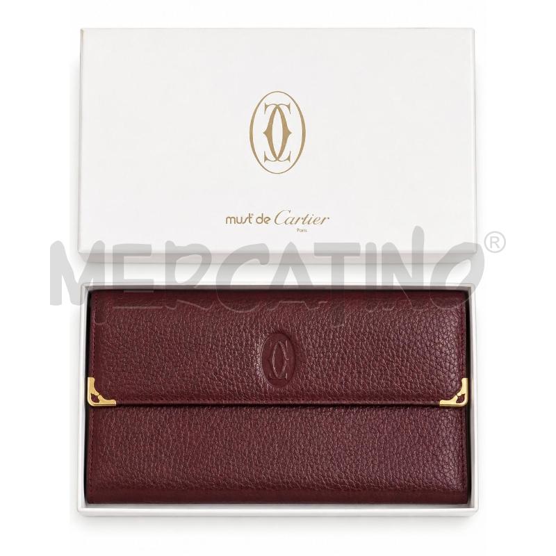 PORTA FOGLIO CARTIER ROSSO  | Mercatino dell'Usato Gallarate 1