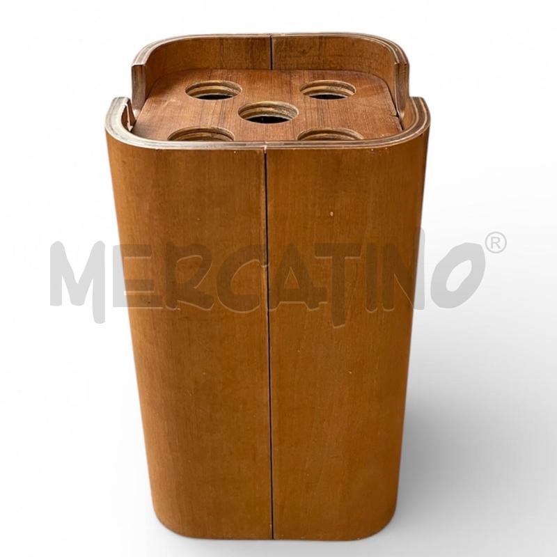PORTA OMBRELLI IN LEGNO TEK ANNI 60  | Mercatino dell'Usato Gallarate 1