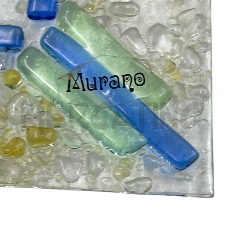 QUADRETTI VETRO MURANO PZ. 3 FIORI DIPINTI | Mercatino dell'Usato Gallarate 3