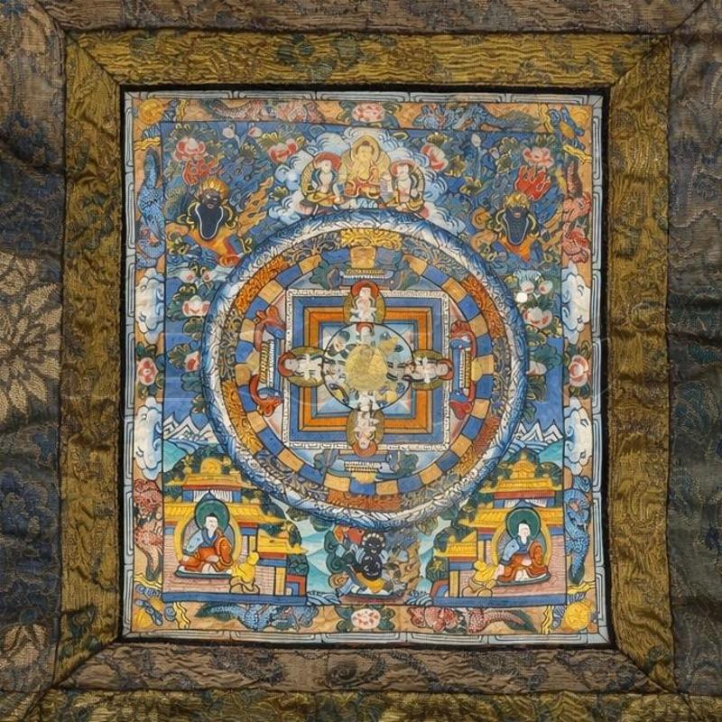 QUADRETTO THANGKA CON BUDDA RAPPRESENTAZIONI SACRE  | Mercatino dell'Usato Gallarate 3