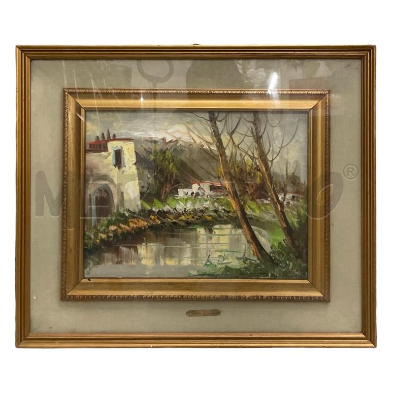QUADRO ALDO PIRONTI META DEL 900 LAGHETTO  | Mercatino dell'Usato Gallarate 1