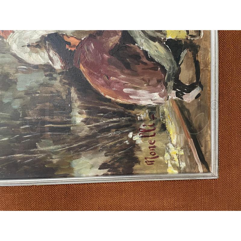QUADRO CON ACCAMPAMENTO SIGNORI NEL BOSCO DI MONELLI  | Mercatino dell'Usato Gallarate 3