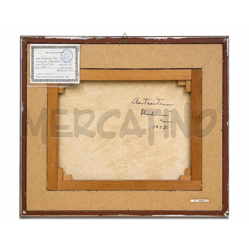 QUADRO EVA HONDINOVA' DESIDERIO 1987 TELA 40X50 CM | Mercatino dell'Usato Gallarate 3