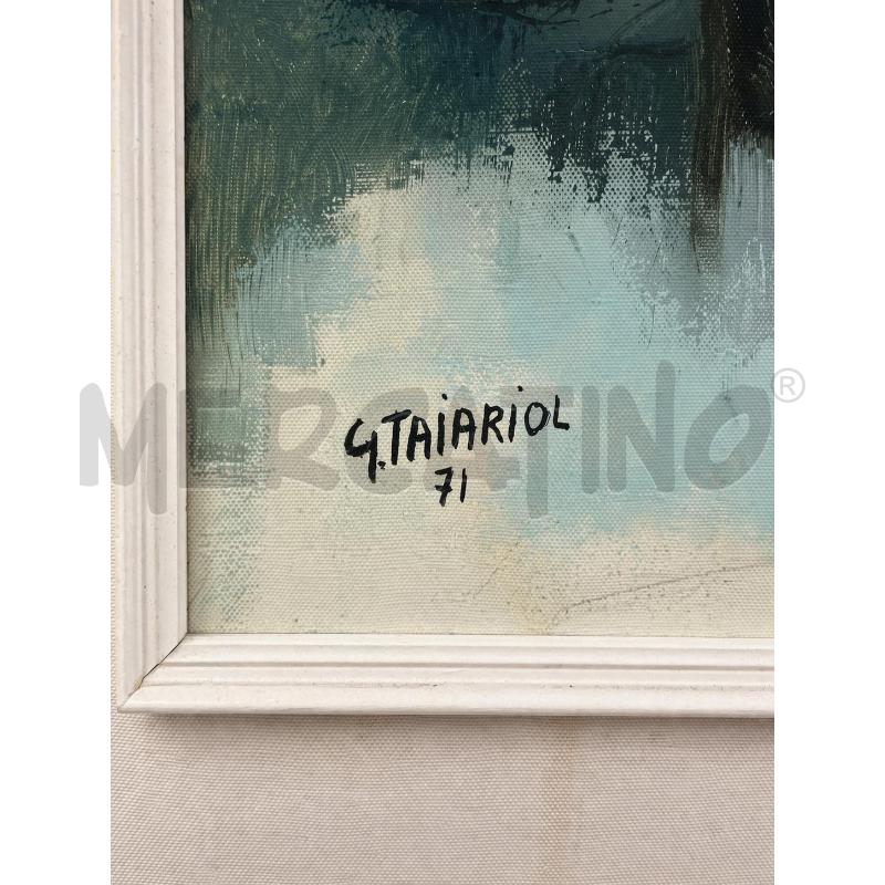 QUADRO GAETANO TAIARIOL VELE A MARINA TELA 60X70 CM | Mercatino dell'Usato Gallarate 3