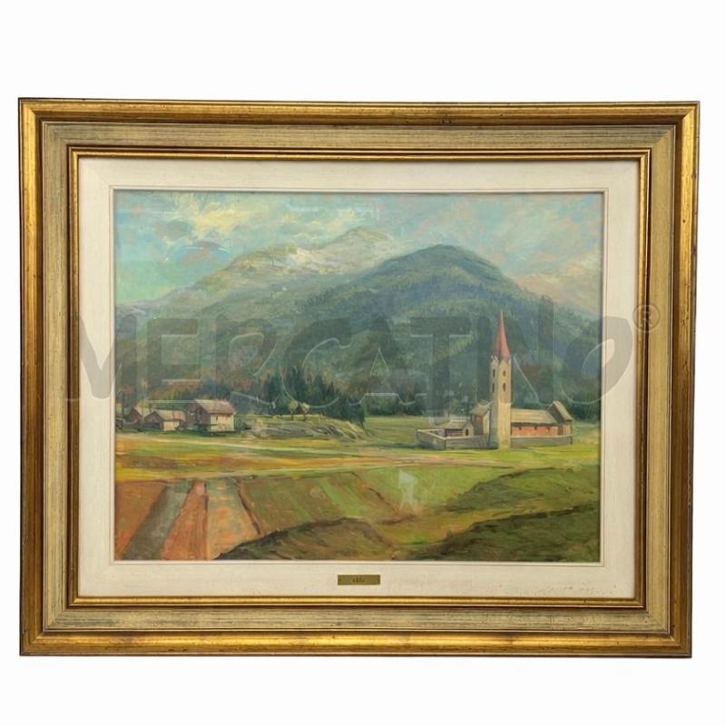 QUADRO GINO DESERO' CHIESA SAN GALLO - BORMIO 60X70 CM | Mercatino dell'Usato Gallarate 1