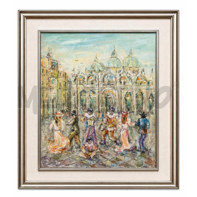 QUADRO HODINOVA' EVA CARNEVALE VENEZIA TELA 50X60 1985 | Mercatino dell'Usato Gallarate 1