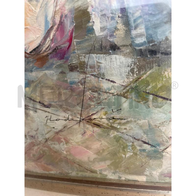 QUADRO HODINOVA' EVA CARNEVALE VENEZIA TELA 50X60 1985 | Mercatino dell'Usato Gallarate 2