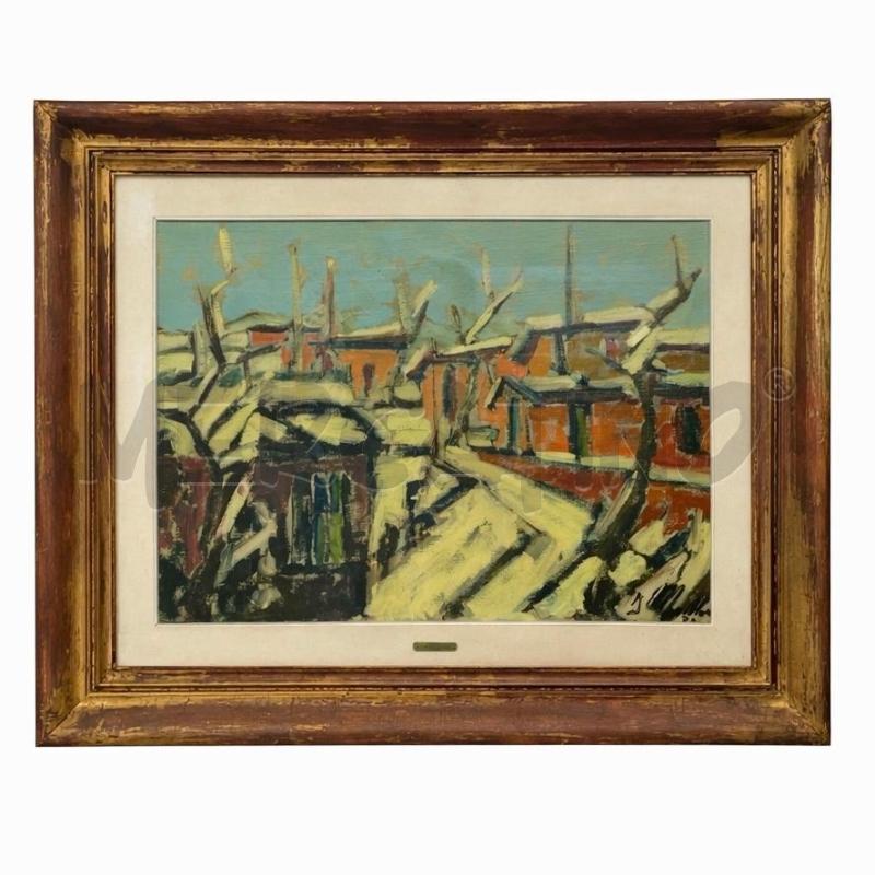 QUADRO ILVO MACELLONI OPERA INVERNO - MISURA TELA 50X70 CM | Mercatino dell'Usato Gallarate 1