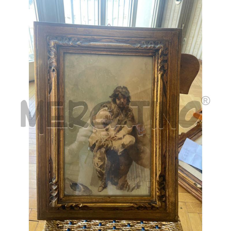 QUADRO OLIO SU TELA TRANQUILLO CREMONA RAGAZZO SU SEDIA | Mercatino dell'Usato Gallarate 1