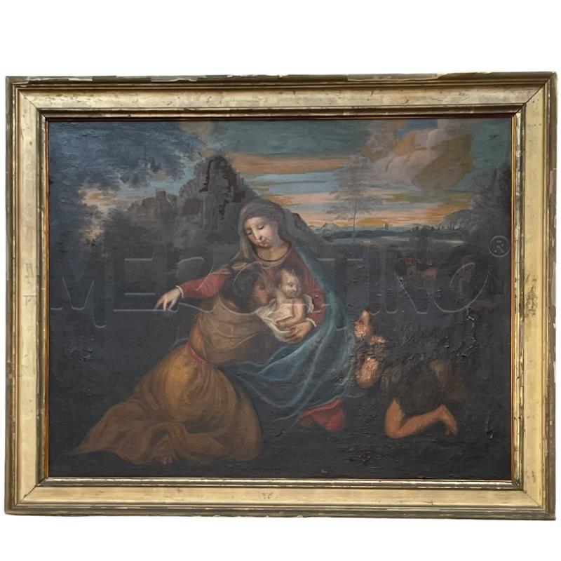 QUADRO RIPOSO DURANTE LA FUGA IN EGITTO DEL 700' MISURA TELA 100X80 | Mercatino dell'Usato Gallarate 1
