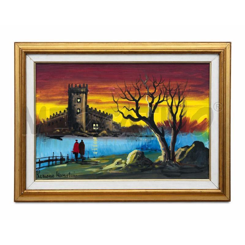 QUADRO ROMANO MUSSOLINI 40X60 CM CASTELLO CON CERTIFICATO | Mercatino dell'Usato Gallarate 1