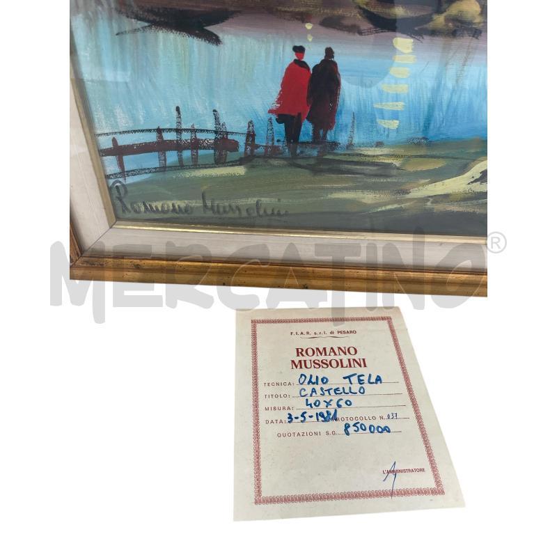 QUADRO ROMANO MUSSOLINI 40X60 CM CASTELLO CON CERTIFICATO | Mercatino dell'Usato Gallarate 2