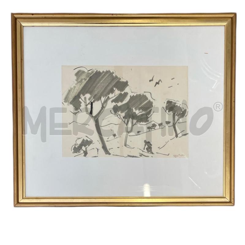 QUADRO SQUITIERI PAESAGGIO ALBERI A PENNARELLO | Mercatino dell'Usato Gallarate 1