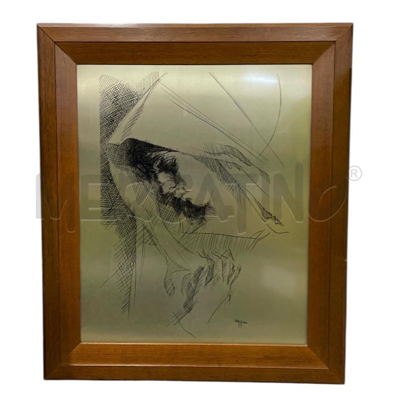 QUADRO SU LASTRA DI METALLO VOLTO MADONNA | Mercatino dell'Usato Gallarate 1