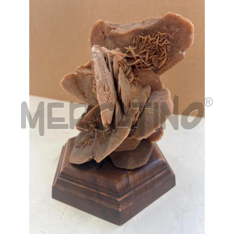 ROSA DEL DESERTO 23CM CON BASE IN LEGNO | Mercatino dell'Usato Gallarate 1