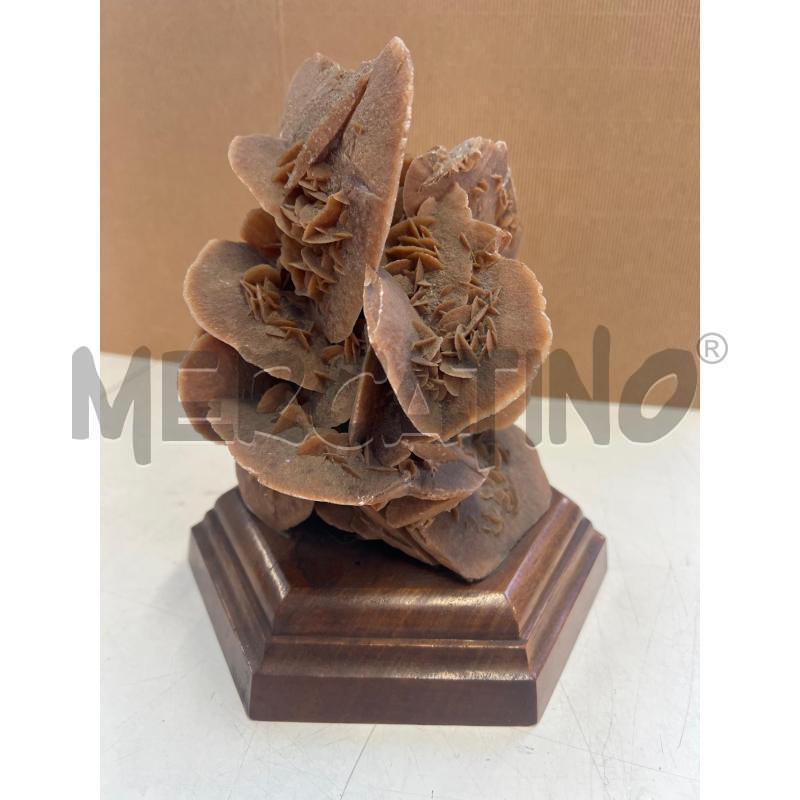 ROSA DEL DESERTO 23CM CON BASE IN LEGNO | Mercatino dell'Usato Gallarate 2