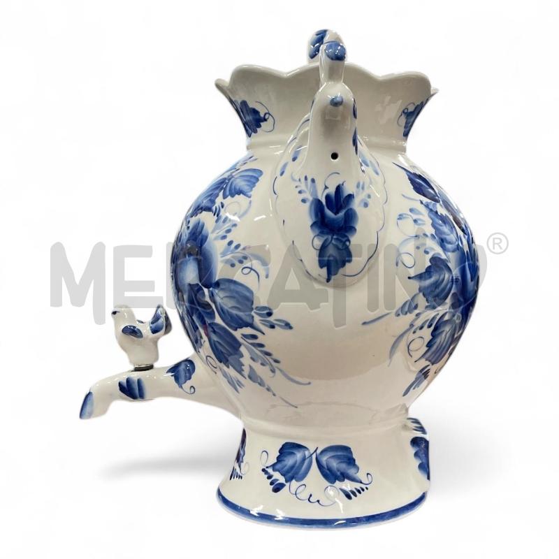 SAMOVAR ELETTRICO IN CERAMICIA BIANCA DECORI BLU | Mercatino dell'Usato Gallarate 2