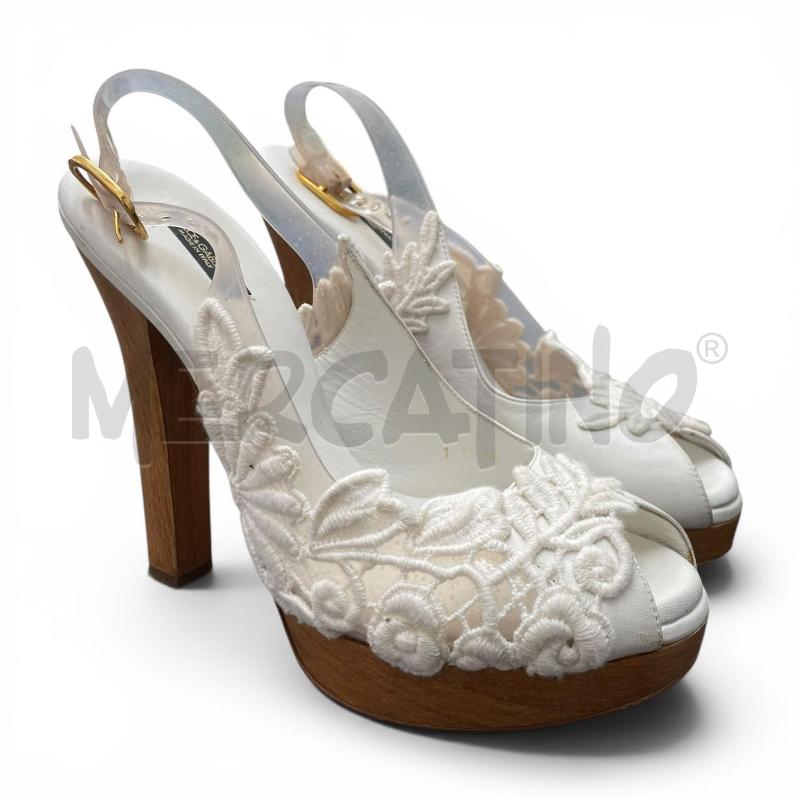 SANDALI DONNA D&G BIANCO NM40  | Mercatino dell'Usato Gallarate 2