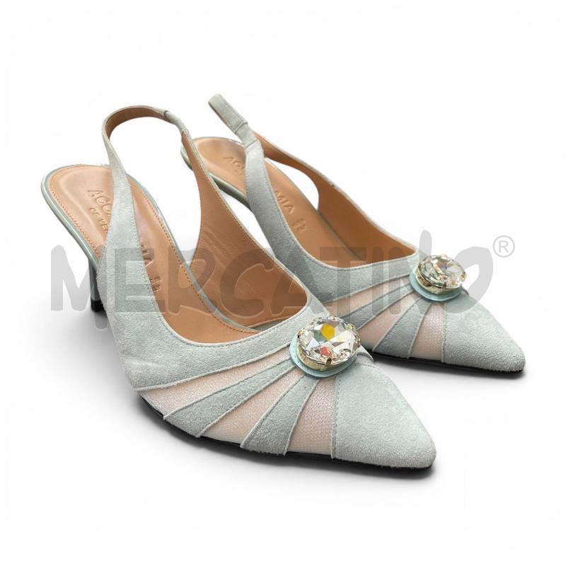 SCARPE D ACCADEMIA OF VENICE NM 37 AZZURRO STRASS TRASPARENTE  | Mercatino dell'Usato Gallarate 2