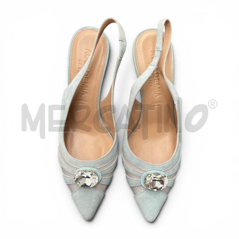 SCARPE D ACCADEMIA OF VENICE NM 37 AZZURRO STRASS TRASPARENTE  | Mercatino dell'Usato Gallarate 4