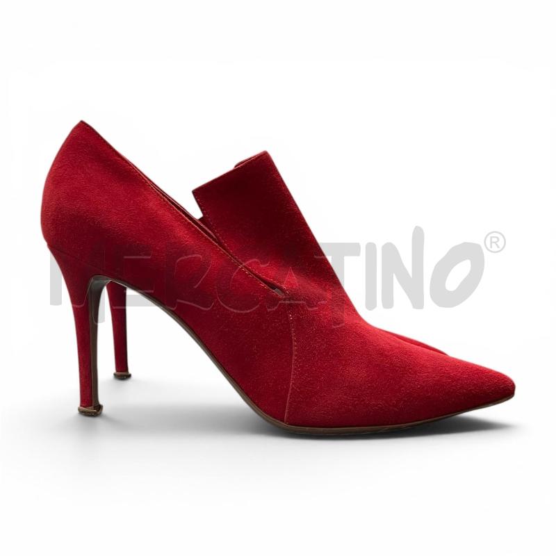 SCARPE D GIANVITO ROSSI NM 37 ROSSO SCAMOSCIATO  | Mercatino dell'Usato Gallarate 1