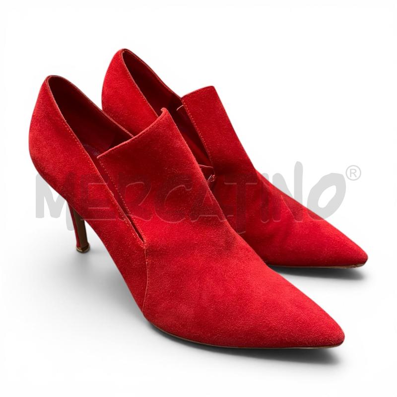 SCARPE D GIANVITO ROSSI NM 37 ROSSO SCAMOSCIATO  | Mercatino dell'Usato Gallarate 2