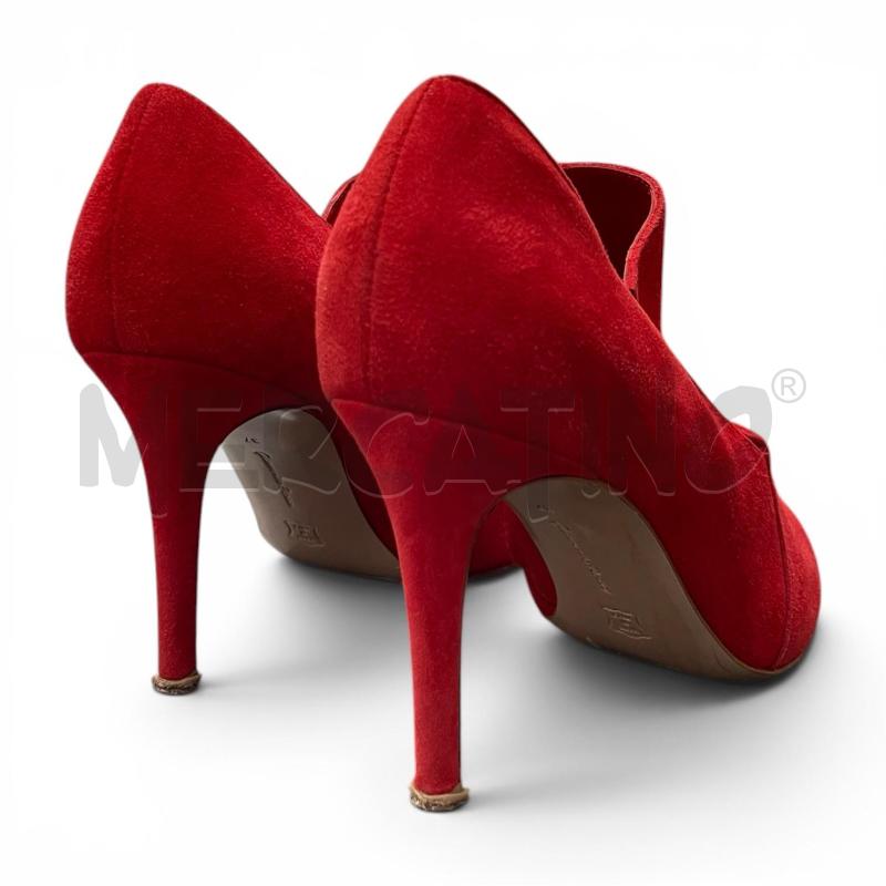 SCARPE D GIANVITO ROSSI NM 37 ROSSO SCAMOSCIATO  | Mercatino dell'Usato Gallarate 3