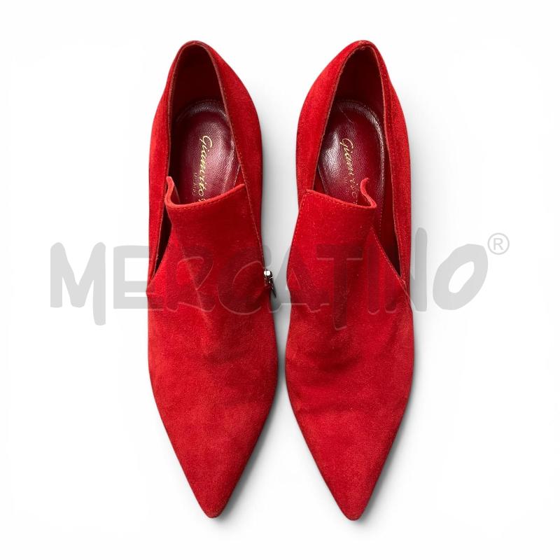 SCARPE D GIANVITO ROSSI NM 37 ROSSO SCAMOSCIATO  | Mercatino dell'Usato Gallarate 4