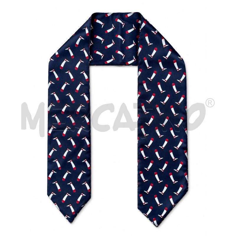 SCIARPA DONNA GUCCI VINTAGE BLU STIVALI  | Mercatino dell'Usato Gallarate 1
