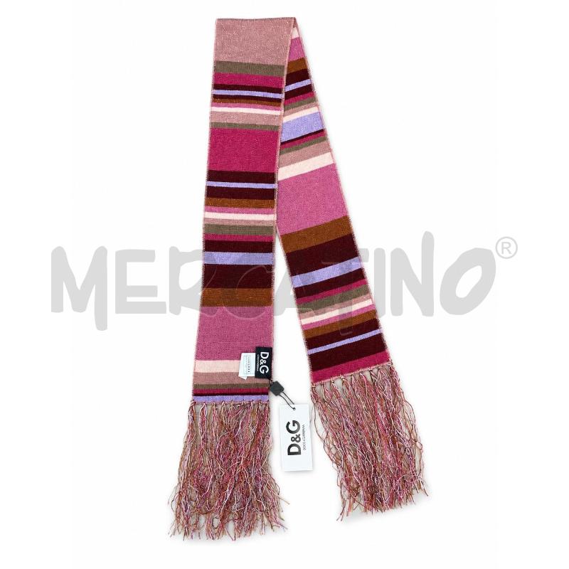 SCIARPA D D&G LAÈ RIGHE ROSA FRANGE | Mercatino dell'Usato Gallarate 2