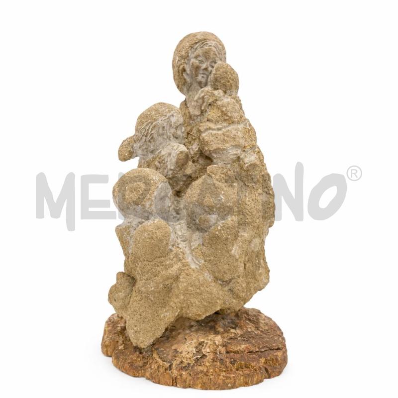 SCULTURA IN PIETRA GREZZA MAMMA CON 4 FIGLI | Mercatino dell'Usato Gallarate 1
