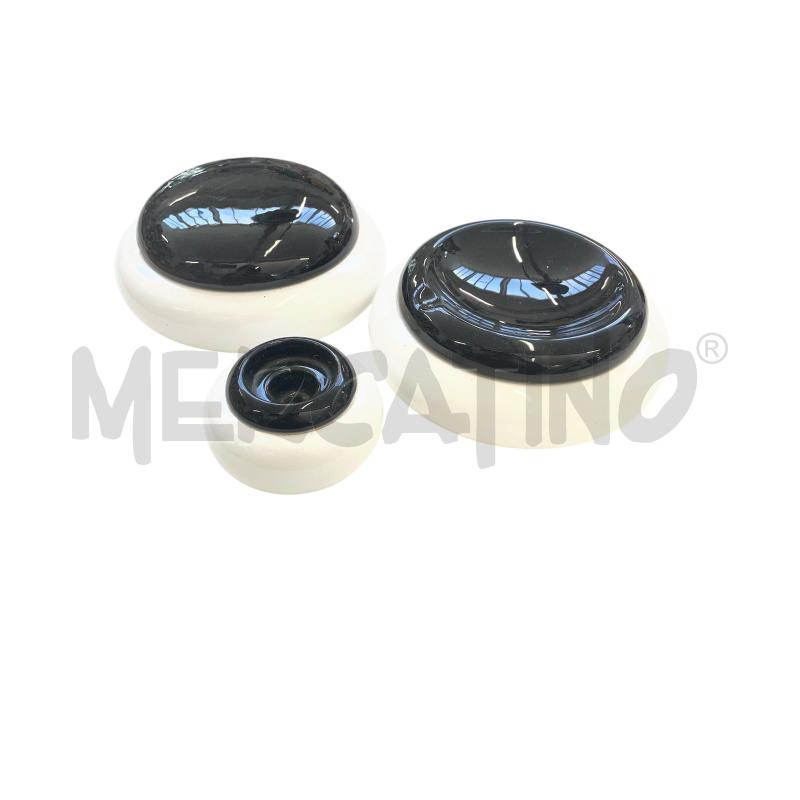 SET DA SCRIVANIA MICHIELOTTO CERAMICA BIANCO NERO | Mercatino dell'Usato Gallarate 1