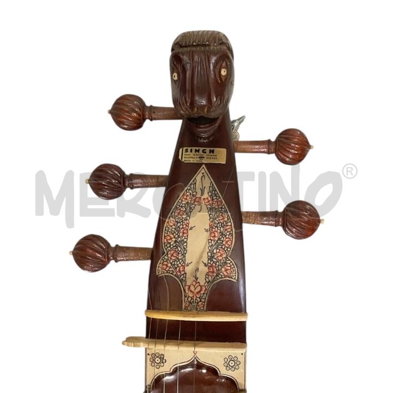 SITAR INDIANO CON DECORE BIANCHI  | Mercatino dell'Usato Gallarate 3
