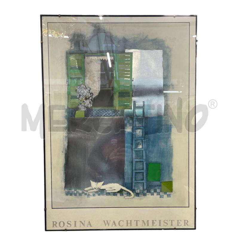 STAMPA ROSINA WACHTMEISTER  CASA GATTO BIANCO CHE DORME 51X71 CM | Mercatino dell'Usato Gallarate 1