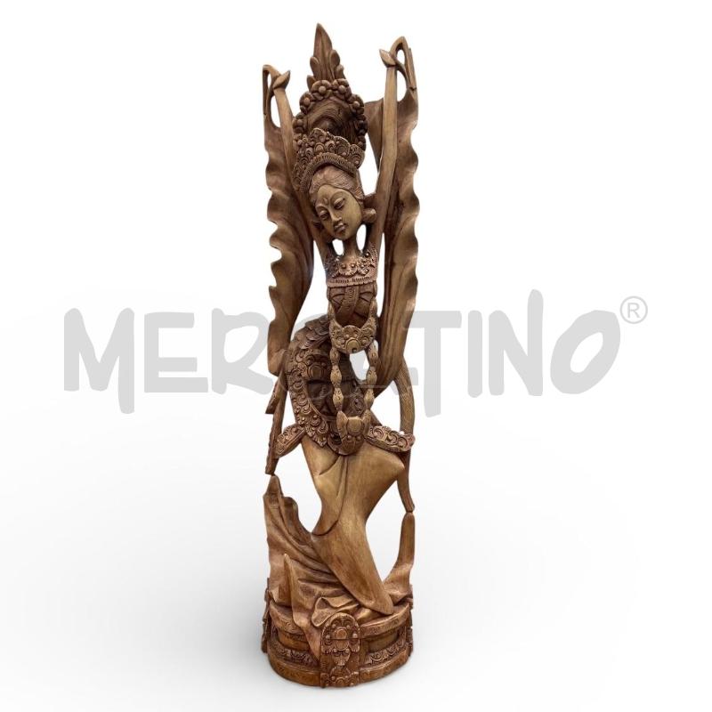 STATUA DONNA BALINESE IN LEGNO  | Mercatino dell'Usato Gallarate 1