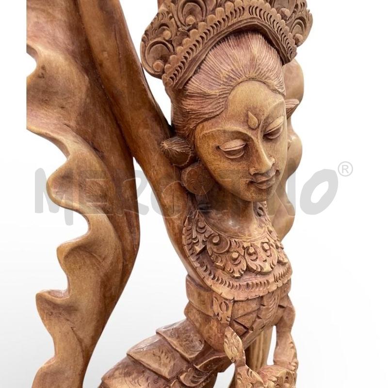 STATUA DONNA BALINESE IN LEGNO  | Mercatino dell'Usato Gallarate 4