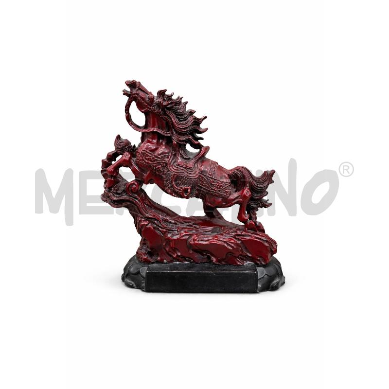 STATUETTA CAVALLO ERRANTE CINESE ROSSO | Mercatino dell'Usato Gallarate 2