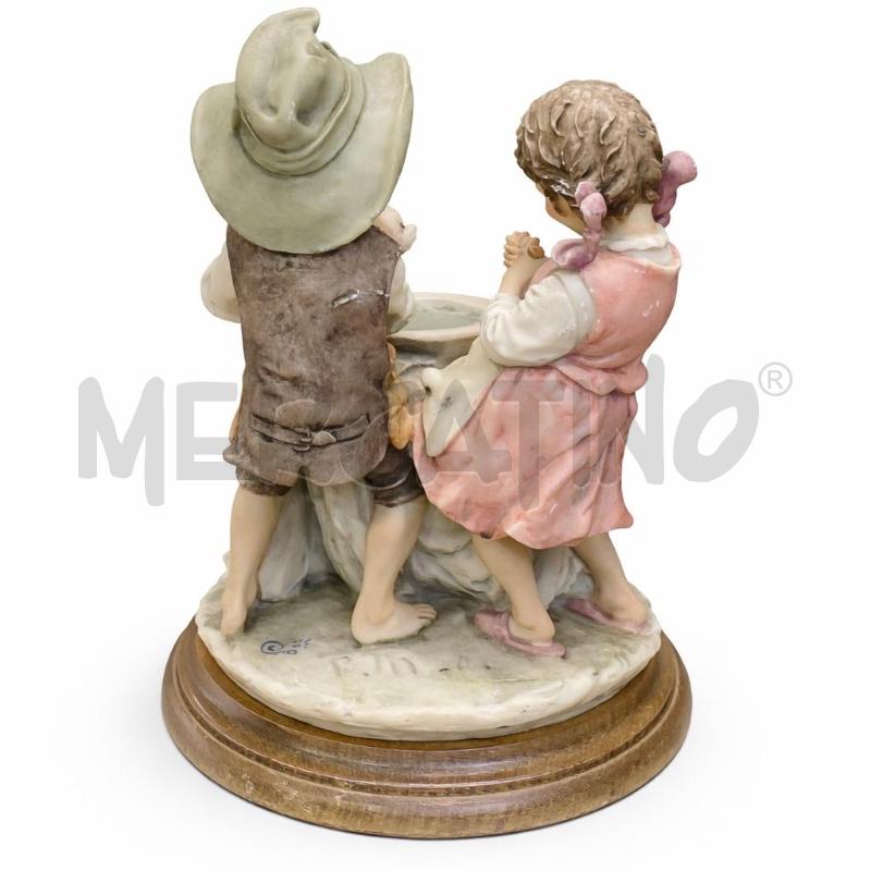 STATUETTA CERAMICA B. MERLI BIMBI CON CAGNOLINO  | Mercatino dell'Usato Gallarate 2